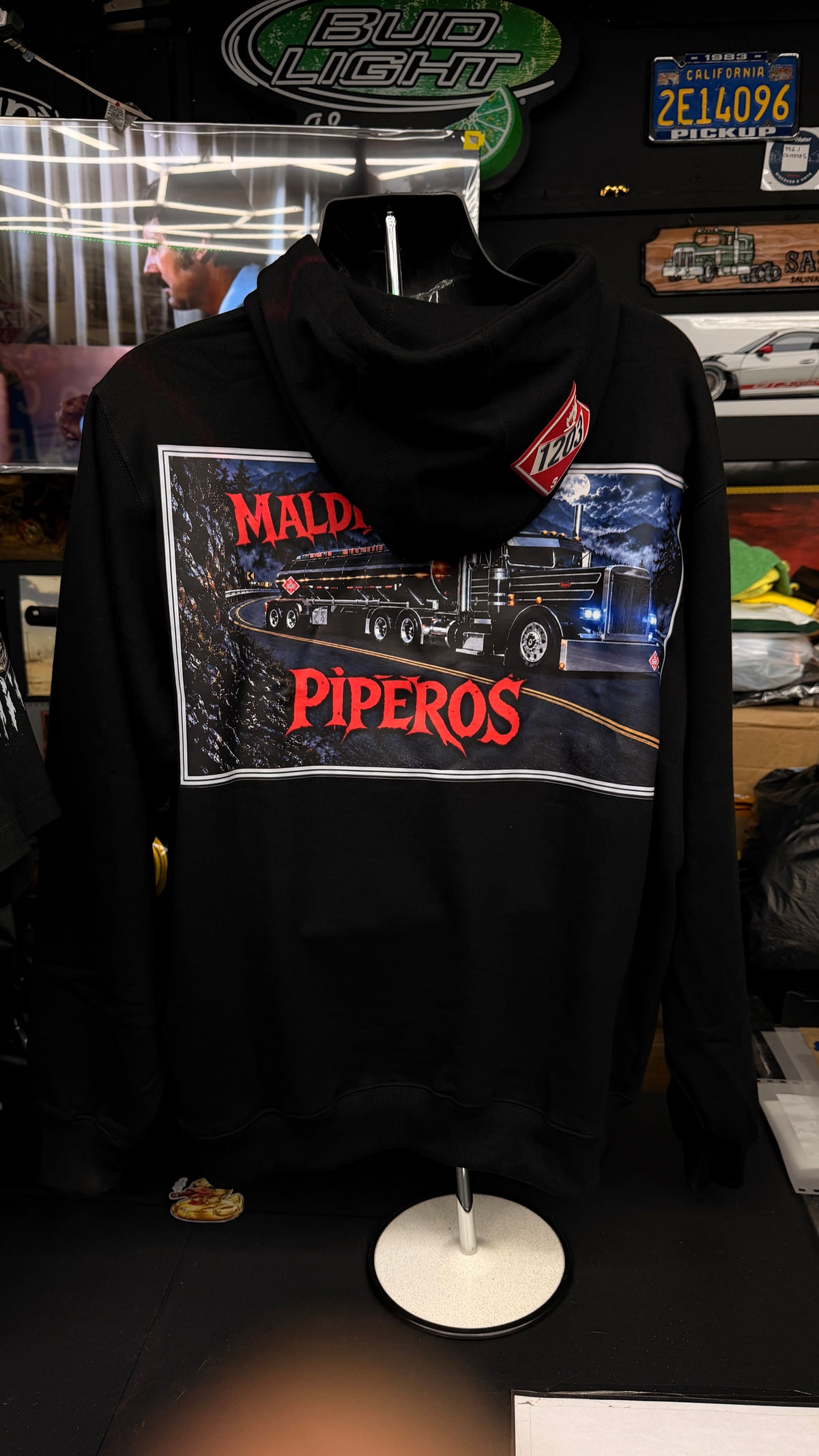 Malditos Piperos Midnight Hauler Hoodie💀♦️