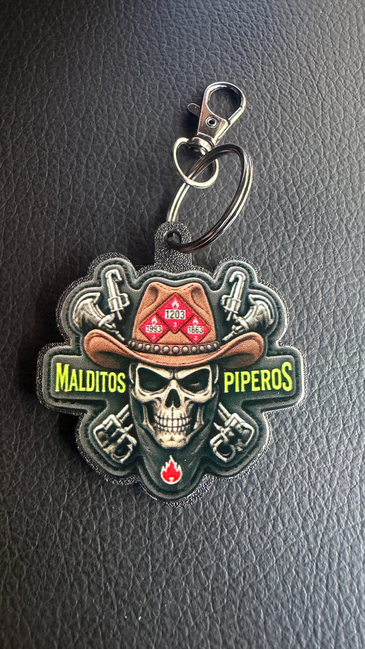 Malditos Piperos Keychain ♦️💀🤠🔥