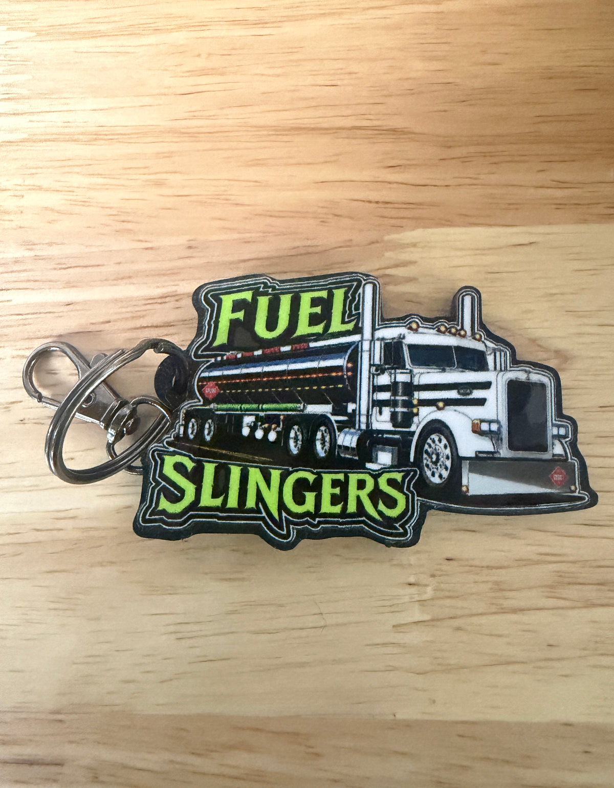 Fuel Slingers White Semi Keychain