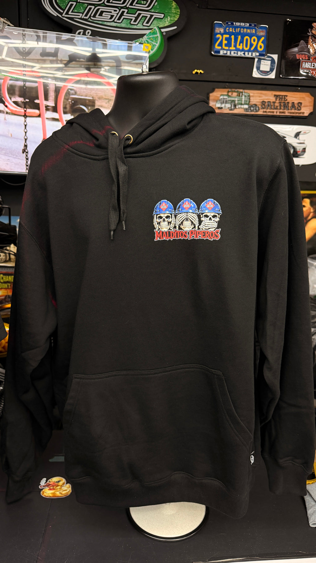 Malditos Piperos Midnight Hauler Hoodie💀♦️