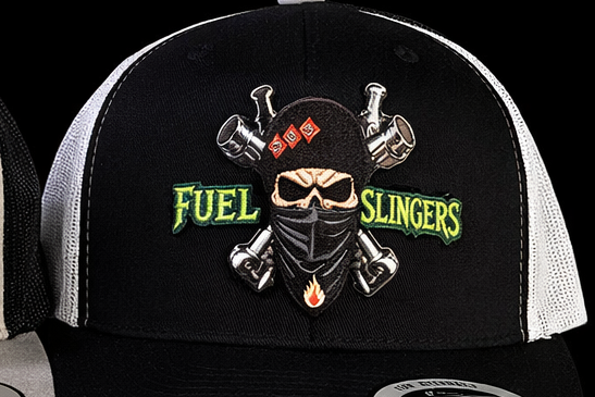 Fuel Slingers White & Black Trucker Hat